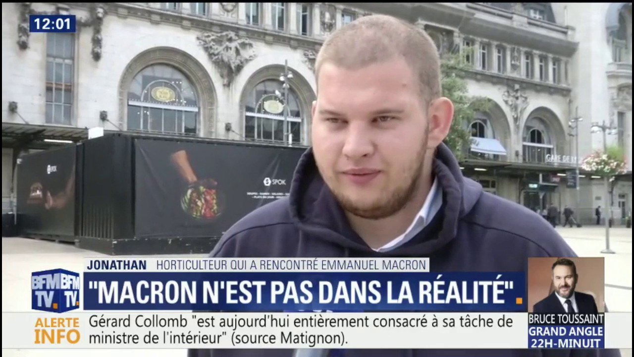 "Emmanuel Macron prend tout le monde de haut", estime l'horticulteur ayant interpellé le chef de l'Etat