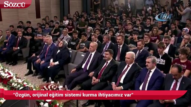 Milli Eğitim Bakanı Ziya Selçuk: Özgün, orijinal eğitim sistemi kurma ihtiyacımız var