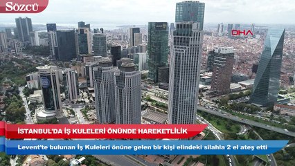 İstanbul’da iş kuleleri önünde hareketlilik