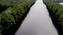 Drone Footage Shows Submerged Interstate in Flood-Hit Pender County