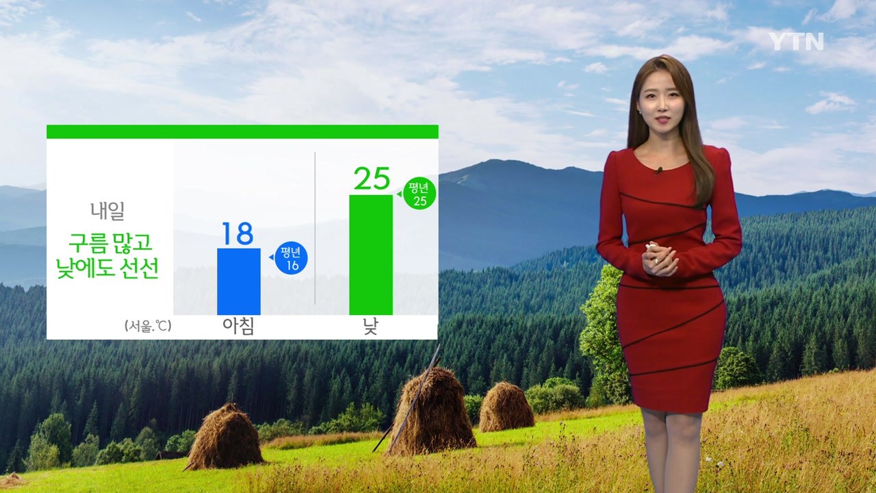 [날씨] 내일 구름 많고 낮에도 선선...일교차 주의 / YTN