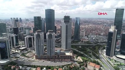İstanbul Levent'teki İş Kuleleri'nin Havadan Görüntüleri