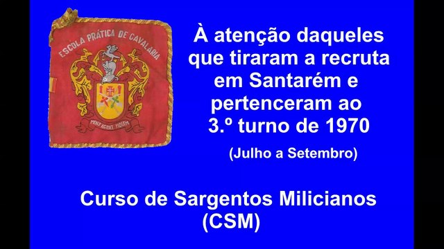 Luís Miguel da Veiga - Instrução na EPC (Santarém)