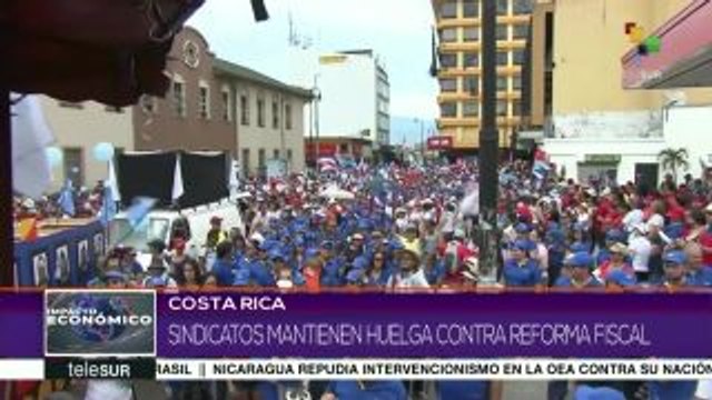 Costa Rica: sindicatos mantienen huelga contra reforma fiscal