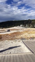 Man Illegally Walks Onto Old Faithful Geyser