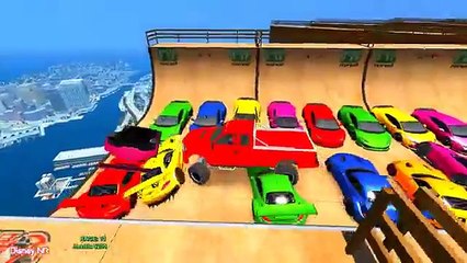 Цветастые Джипы Внедорожники Машинки и Человек Паук Цвета Для Детей с Веселой Музыкой