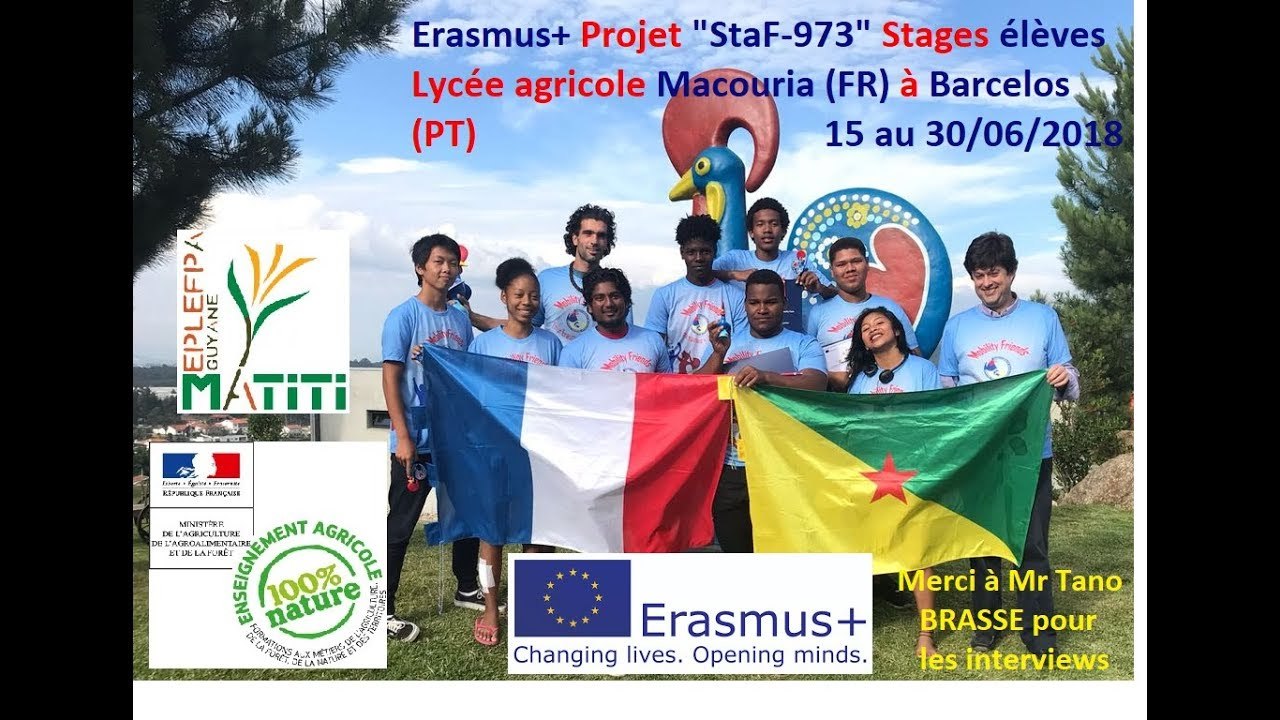 Erasmus+ Lycée agricole Macouria Guyane au Portugal témoignages en entreprise
