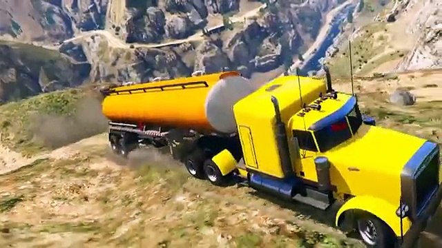 SPIDERMAN y camiones COLORES para niños en los coches de dibujos animados para niños con poemas infa