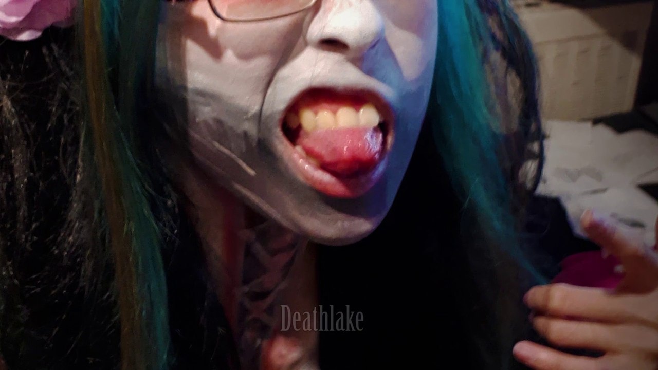 Bearded  Lady  ZOMBIE gothic Lolita makeup HALLOWEEN rainbow hair