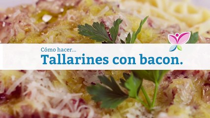 Como hacer tallarines con bacon y nueces