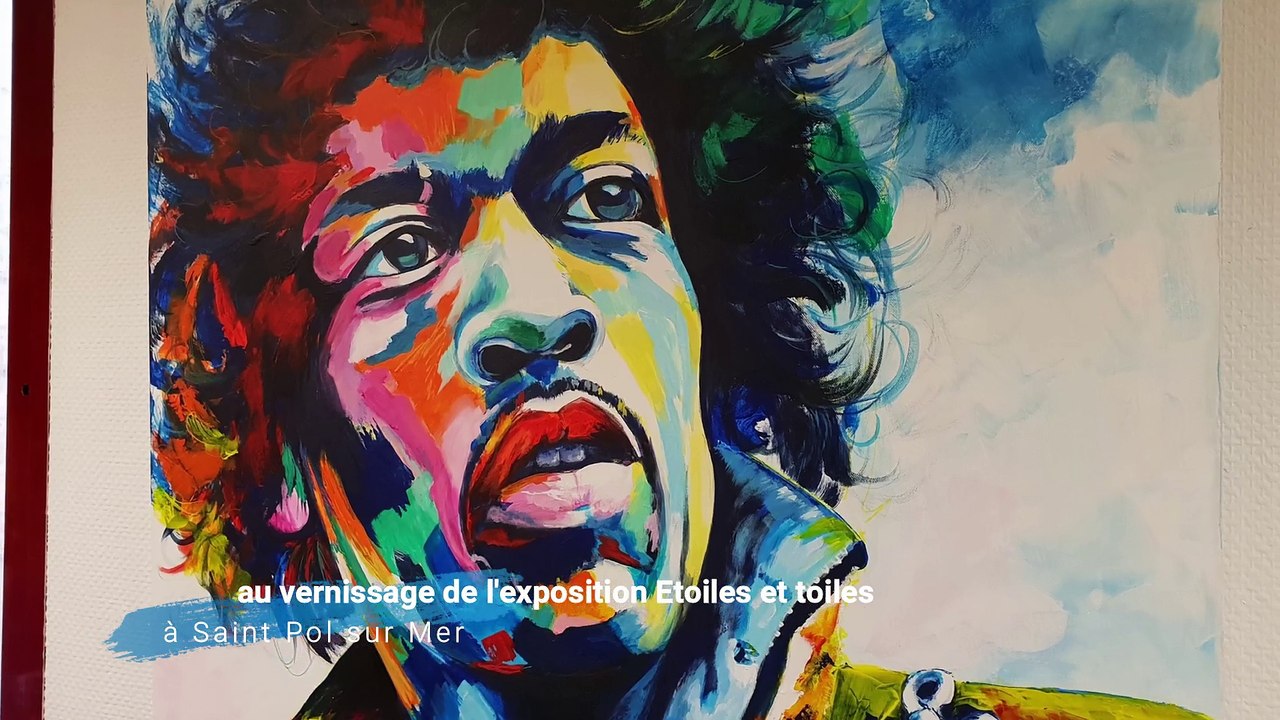 Au vernissage de l'exposition Etoiles et toiles à Saint Pol sur Mer