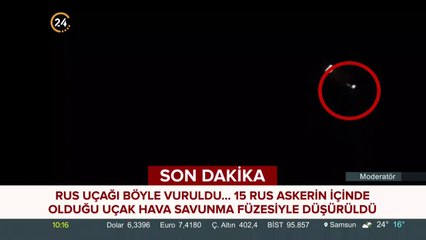 Rus uçağının vurulma görüntüleri