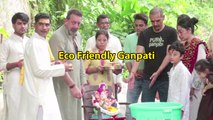 Sanjay Dutt GANPATI Visarjan  LIVE VIDEO  Baba Ki Eco-Friendly Ganpati