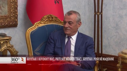 Kryetari I kuvendit Ruci priti Menduh Thacin