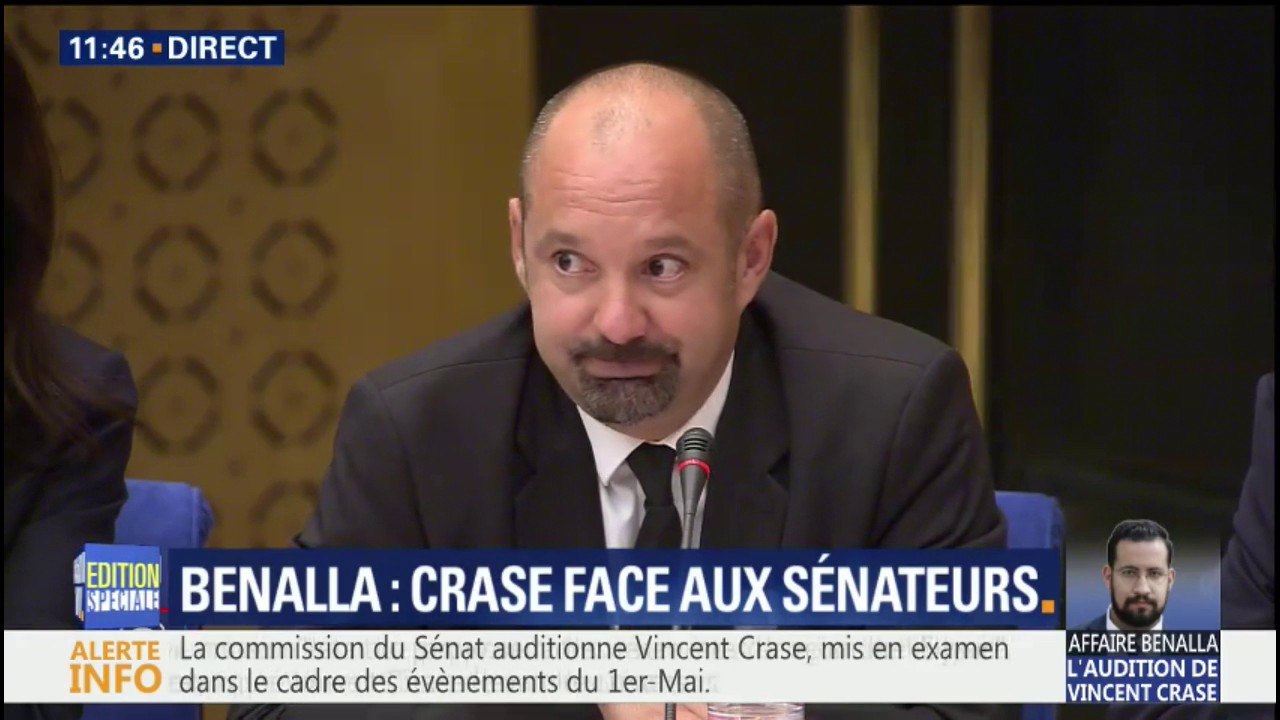 "Je me réserve le droit de ne pas répondre..." Malgré l'insistance d'un sénateur, Crase élude une question sur les missions de Benalla