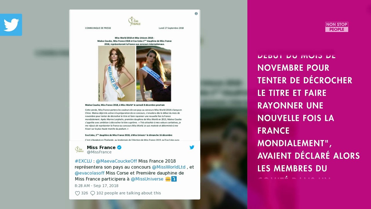 Miss Univers 2018 : pourquoi Maëva Coucke ne participera pas au concours