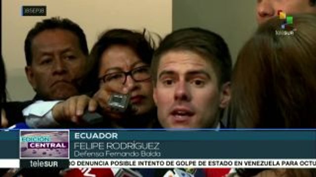Ecuador: por error en foliatura se suspende audiencia por caso Balda