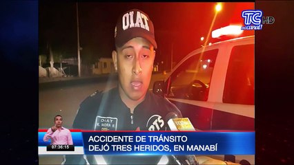 Fuerte accidente de tránsito en vía de Manabí