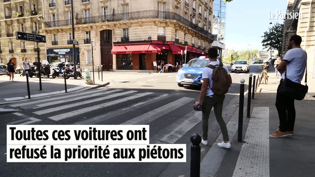 On a compté les voitures qui refusent la priorité aux piétons en une heure