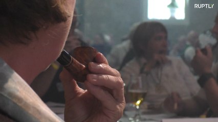 Take a look inside Germany’s slow pipe smoking contest
