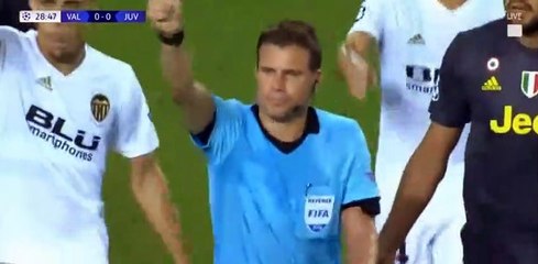 Cristiano Ronaldo RED CARD Valencia 0-0 Juventus