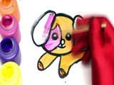 Glitter Puppy coloring and drawing for Kids, Toddlers Toy Art