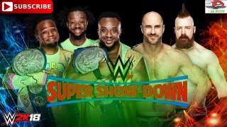 WWE Super Show Down 2018 SmackDown Tag Team Championship The New Day vs  The Bar Predictions WWE 2K1
