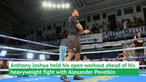 Joshua holds open workout ahead of Povetkin fight
