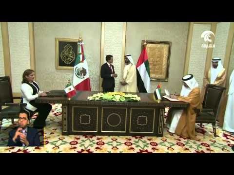 محمد بن راشد يستقبل الرئيس المكسيكي ويشهد توقيع عدد من الإتفاقيات