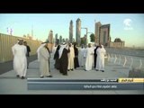محمد بن راشد يتفقد العمل في قناة دبي المائية