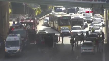 İstanbul D-100'de Otomobil Takla Attı : 2 Yaralı