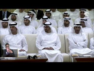 #أخبار_الدار : محمد بن زايد يشهد محاضرة حول عالمية ناسا ورحلة الإنسان إلى المريخ