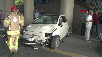 D-100'de Otomobil Takla Attı 2 Yaralı