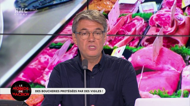 Le monde de Macron : Des boucheries protégées par des vigiles! - 21/09