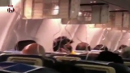 Pilotlar kabin basıncı düğmesine basmayı unuttu, yolcuların burunları ve kulakları kanadı