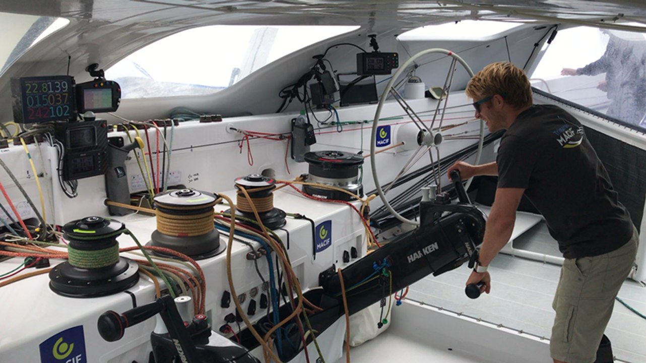 François Gabart à l’exercice