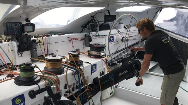 François Gabart à l’exercice