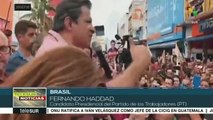 Haddad continúa actos de campaña en Sao Paulo