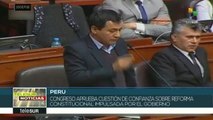Congreso peruano aprueba voto de confianza al gobierno
