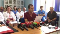 Report Tv- Protesta e mjekve ne Shkoder