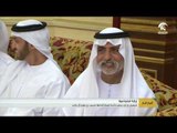 منصور بن زايد يحضر مأدبة إفطار أقامها محمد بن بطي آل حامد