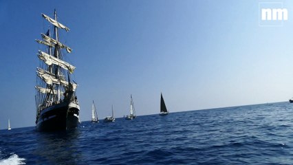 Le Belem est à quai au Port-Vauban d'Antibes