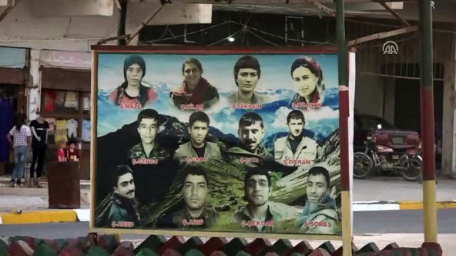 PKK'ya bağlı YBŞ'li teröristler Sincar'da görüntülendi - MUSUL