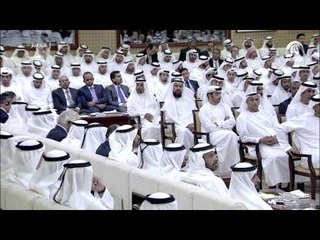 محمد بن زايد يشهد محاضرة - المسلمون في أوروبا وتحديات المواطنة