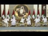 محمد بن راشد ومحمد بن زايد يستقبلان حكام الإمارات وأولياء العهود ويتبادلون التهاني بحلول شهر رمضان