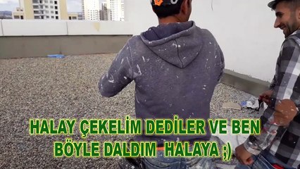 HALAYA HUNHARCA DALIŞ YAPAN İNŞAATÇILAR