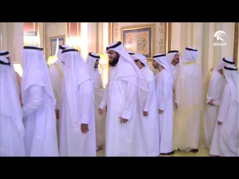 حاكم الشارقة يستقبل المهنئين بعيد الفطر السعيد بقصر البديع العامر