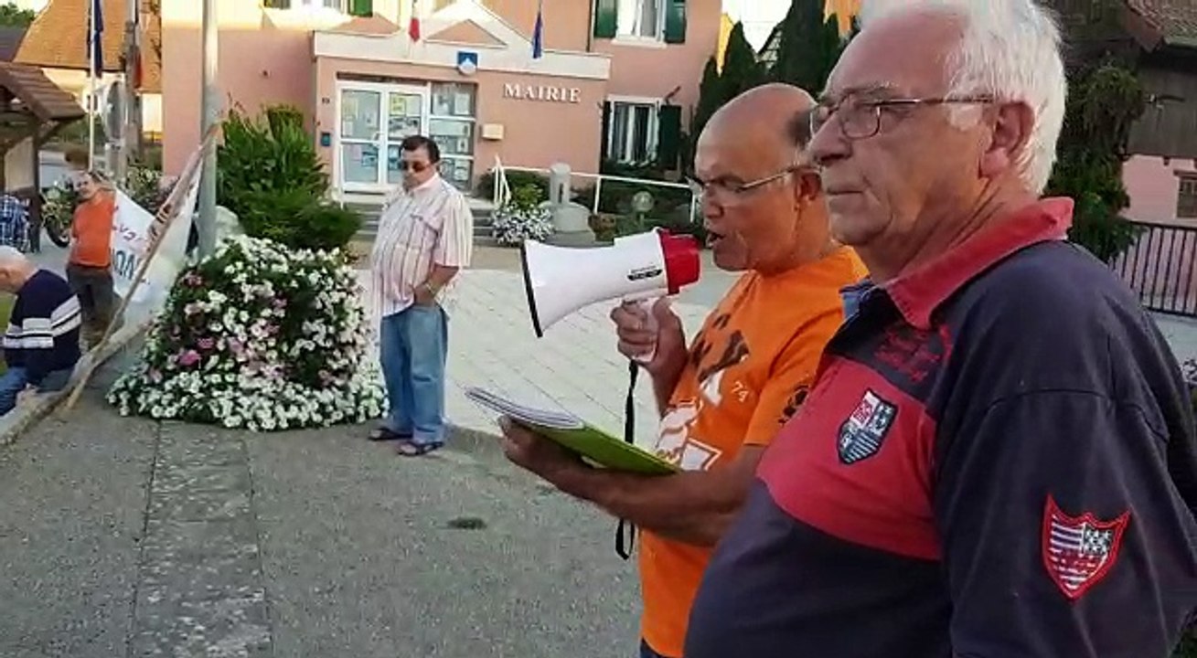 Retzwiller : manifestation contre la taxe d’assainissement de la comcom Sud Alsace