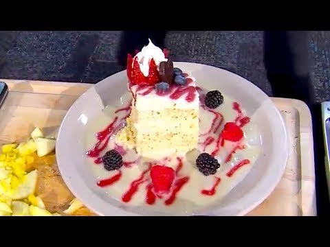 Delicious Tres Leches Cake at Aunt Chilada's