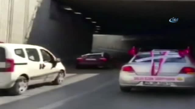 Düğün Konvoyunda Pompalı Tüfek Dehşeti Kamerada